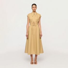 CALLISTA BELTED DRESS  - فستان