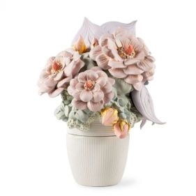 VASE WITH FLOWERS PINK: LLADRO - مزهرية