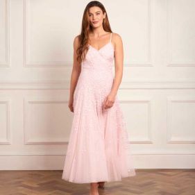 SCATTER BLOSSOM CAMI ANKLE GOWN  - فستان