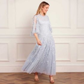 SCATTER BLOSSOM  ANKLE GOWN  - فستان