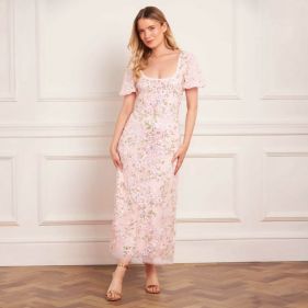 DREAM GARLAND  ANKLE GOWN  - فستان