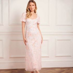 CRESSIDA EM PUFF SLEEVE ANKLE GOWN  - فستان
