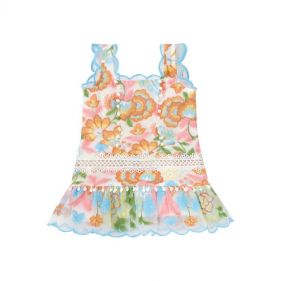 GIRL BIANCA EMBROIDERED DRESS  - فستان