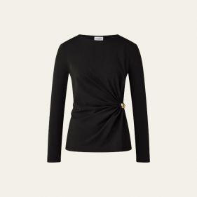 MAILEY JRSY BROOCH LS TOP  - توب