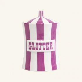 GLITTER CANISTER PURPLE AND WHITE 6H: JONATHAN ADLER - جرات