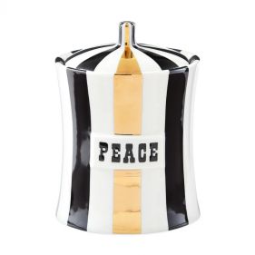 VICE PEACE CANISTER BLACK AND GOLD: JONATHAN ADLER - جرات