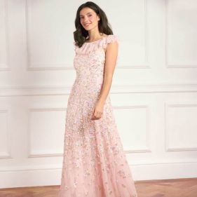 PEONY BQT SEQUIN ANKLE GOWN  - فستان