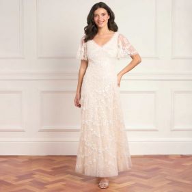 ISOBEL SEQUIN ANKLE GOWN  - فستان