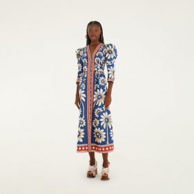 LUNA BLUE MAXI DRESS  - فستان