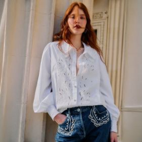 EMBROIDERED LONG SLEEVE SHIRT  - قمصان