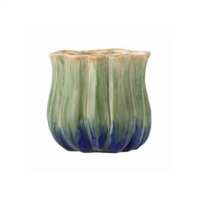 JENNER FLOWERPOT GREEN STONEWARE: BLOOMINGVILLE - مزهرية