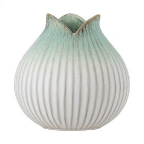 SKYLAR VASE GREEN STONEWARE: BLOOMINGVILLE - مزهرية