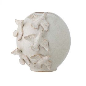 ABIRA VASE NATURE STONEWARE: BLOOMINGVILLE - مزهرية