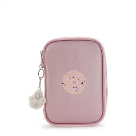 100 PENS POUCH : KIPLING : BRONZE PINK METALLIC : OS -ديلسي حقيبة صغيرة محمولة باليد