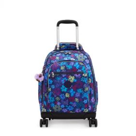 NEW ZEA BACKPACKS : KIPLING : DARK FLOWER STAMP : OS -شنطة ظهر