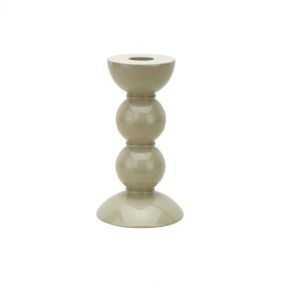 MEDIUM CAPPUCCINO BOBBIN CANDLESTICK 14CM: ADDISON ROSS - حامل شمع