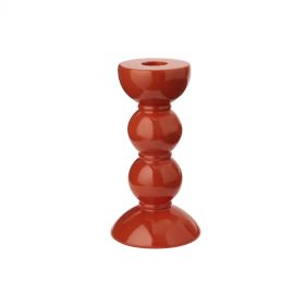 MEDIUM ORANGE BOBBIN CANDLESTICK 14CM: ADDISON ROSS - حامل شمع