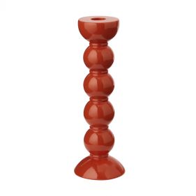 TALL ORANGE BOBBIN CANDLESTICK 24CM: ADDISON ROSS - حامل شمع