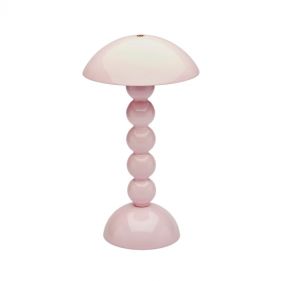 PALE PINK LACQUER RECH BOBBIN LED LAMP 30CM x 16CM x 11CM: ADDISON ROSS - مصباح