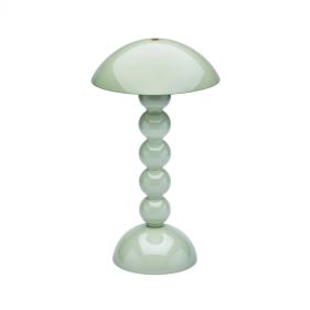 SAGE LACQUER RECH BOBBIN LED LAMP 30CM x 16CM x 11CM: ADDISON ROSS - مصباح
