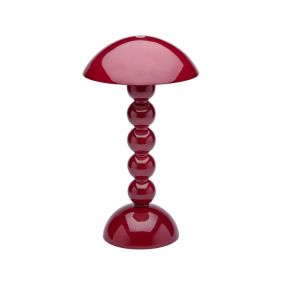 CHERRY LACQUER RECH BOBBIN LED LAMP 30CM x 16CM x 11CM: ADDISON ROSS - مصباح