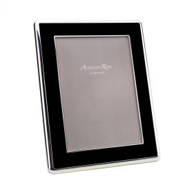 BLACK ENAMEL & SILVER CURVE FRAME 5x7 30MM: ADDISON ROSS -  إطارات الصور