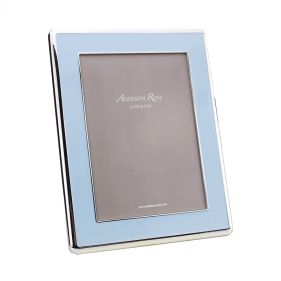 POWDER BLUE ENAMEL & SILVER CURVE FRAME 5x7 30MM: ADDISON ROSS -  إطارات الصور