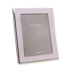 PALE PINK ENAMEL & SILVER CURVE FRAME 5x7 30MM: ADDISON ROSS -  إطارات الصور