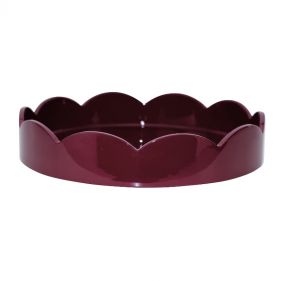 CHERRY SMALL ROUND SCALLOP TRAY 8.5x8.5: ADDISON ROSS - صينية