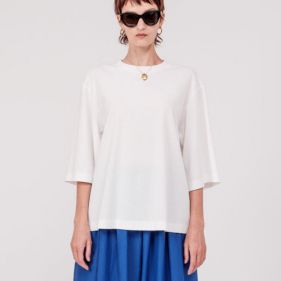 HIGH TWIST JERSEY T-SHIRT  - توب