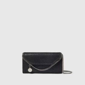 FALABELLA CONTINENTAL WALLET WITH CHAIN ECO SHAGGY DEER W/RUTHENIUM CHAIN  - إكسسوارات