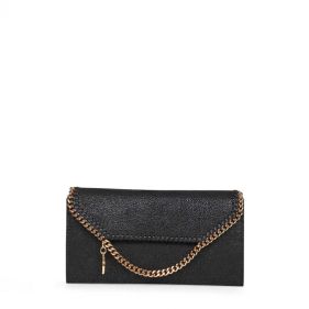 FALABELLA CONTINENTAL WALLET WITH CHAIN ECO SHAGGY DEER W/GOLD CHAIN  - إكسسوارات