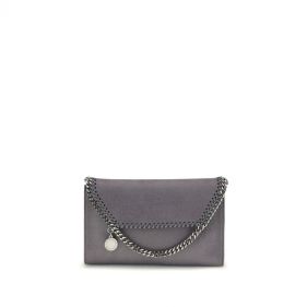 FALABELLA WALLET W/ CHAIN BAG ECO SHAGGY DEER W/RUTHENIUM CHAIN  - حقائب يد نسائية 