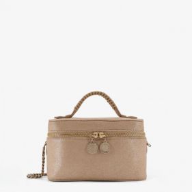 FALABELLA VANITY CASE ECO SHINY DOTTED CHAMOIS W/TONAL CHAIN  - حقائب يد نسائية 