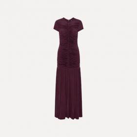 GATHERED MAXI DRESS  - فستان