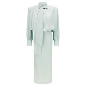 LS RUCHED LONG MIDI  - فستان