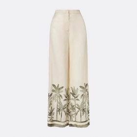 IZABELLE HIGH WAIST WIDE PANTS  - بنطلونات