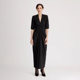 WILLA FRONT ZIP MIDI DRESS  - فستان