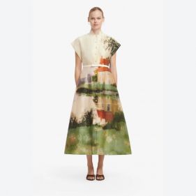 AUBREY SHIRT MIDI DRESS  - فستان