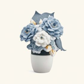 VASE WITH FLOWERS BLUE: LLADRO - مزهرية