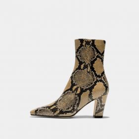 MARIS SNAKE PRINT BOOT  - أحذية نسائية