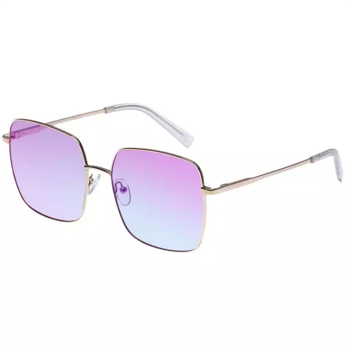 SUNGLASSES THE CHERISHED LE SPECS BRIGHT GOLD PINK GRAD BLUE FLASH MIRROR L